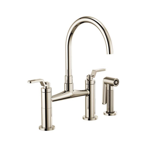 [BRI-62544LF-PN] Brizo 62544LF-PN Litze Bridge Faucet Industrial Handle Polished Nickel