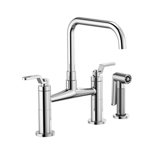 [BRI-62554LF-PC] Brizo 62554LF-PC Litze Bridge Faucet Square Spout Chrome