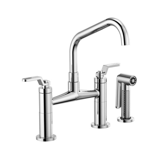 [BRI-62564LF-PC] Brizo 62564LF-PC Litze Bridge Facuet With Angled Spout Industrial Handle Chrome