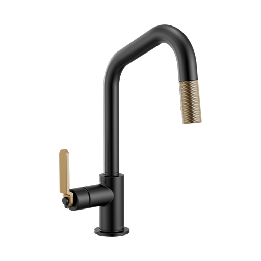 [BRI-63064LF-BLGL] Brizo 63064LF-BLGL Litze Pull Down Angled Spout Kitchen Faucet Matte Black Luxe Gold