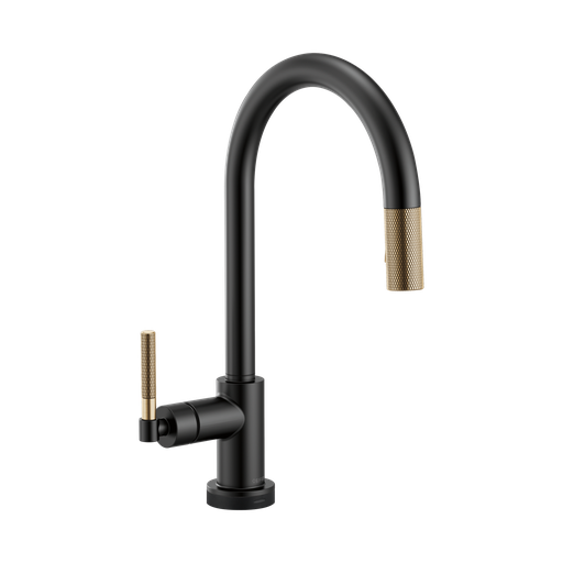 [BRI-64043LF-BLGL] Brizo 64043LF-BLGL Litze Smart Touch Pull Down Arc Spout Faucet Luxe Gold Matte Black