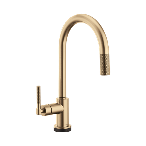 [BRI-64043LF-GL] Brizo 64043LF-GL Litze Smart Touch Pull Down Arc Spout Knurled Handle Faucet Luxe Gold