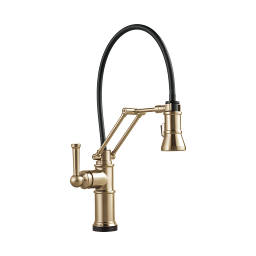 [BRI-64225LF-GL] Brizo 64225LF-GL Artesso Articulating Arm Kitchen Faucet With Smart Touch Luxe Gold