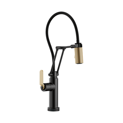[BRI-64244LF-BLGL] Brizo 64244LF-BLGL Litze Smart Touch Articulating Faucet Matte Black Luxe Gold