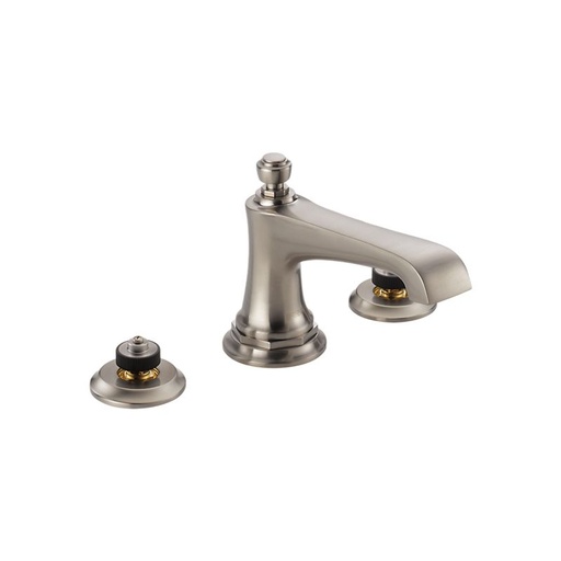 [BRI-65360LF-NKLHP] Brizo 65360LF-NKLHP Rook Widespread Lavatory Faucet Less Handles Luxe Nickel