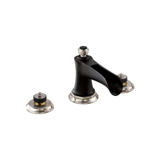 [BRI-65361LF-NKBLLHP] Brizo 65361LF-NKBLLHP Rook Widespread Lavatory Faucet Less Handles