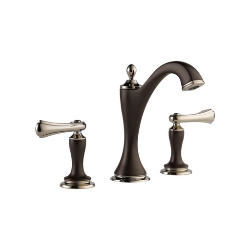 [BRI-65385LF-PNCOLHP] Brizo 65385LF-PNCOLHP Charlotte Widespread Lavatory Faucet Less Handles Cocoa Bronze Polished Nickel