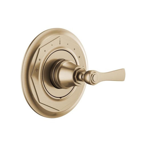 [BRI-T66T060-GL] Brizo T66T060-GL Rook Sensori Thermostatic Valve Trim Luxe Gold