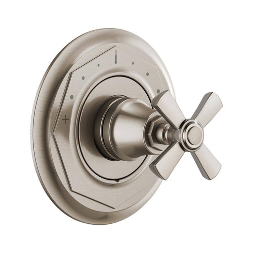 [BRI-T66T061-NK] Brizo T66T061-NK Rook Thermostatic Valve Trim Cross Luxe Nickel