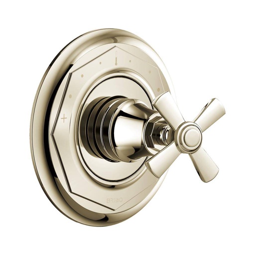 [BRI-T66T061-PN] Brizo T66T061-PN Rook Thermostatic Valve Trim Cross Polished Nickel