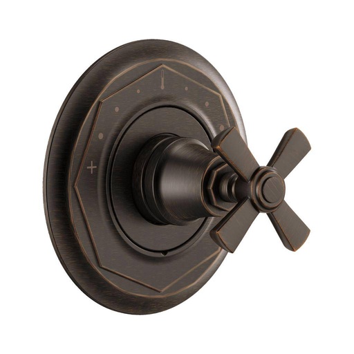 [BRI-T66T061-RB] Brizo T66T061-RB Rook Thermostatic Valve Trim Cross Venetian Bronze