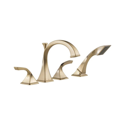 [BRI-T67430-GL] Brizo T67430-GL Virage Roman Tub With Handshower Luxe Gold