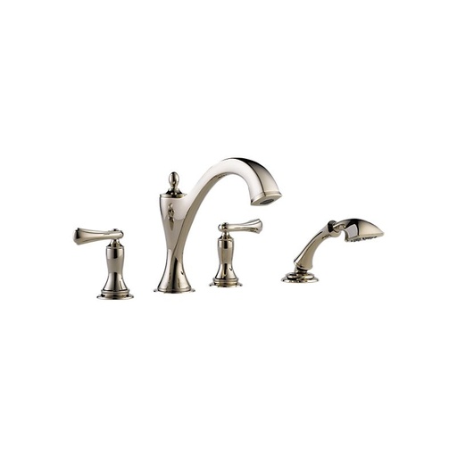 [BRI-T67485-PNLHP] Brizo T67485-PNLHP Charlotte Roman Tub With Shower Trim Less Handles