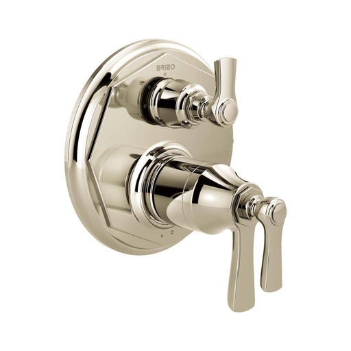 [BRI-T75561-PN] Brizo T75561-PN Rook Thermostatic Valve 3 Function Diverter Trim Polished Nickel