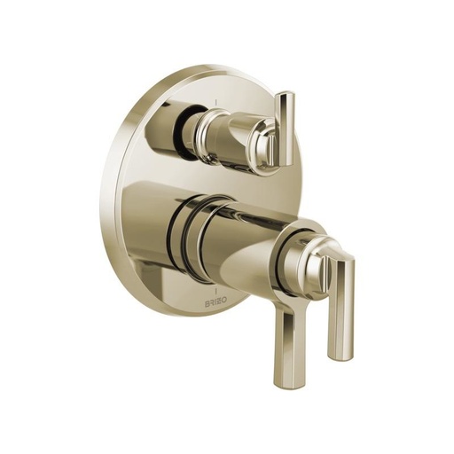 [BRI-T75598-PN] Brizo T75598-PN Levoir Tempassure Thermostatic Valve With 3 Function Diverter Trim Polished Nickel