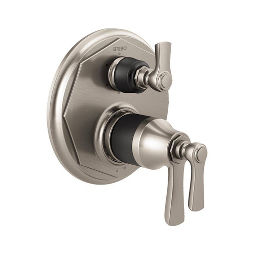 [BRI-T75661-NKBL] Brizo T75661-NKBL Rook Tempassure Valve 6 Function Diverter Trim Luxe Nickel Matte Black