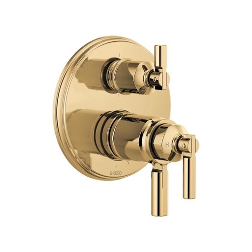 [BRI-T75676-PG] Brizo T75676-PG Invari Tempassure Thermostatic Valve 6 Function Diverter Polished Gold