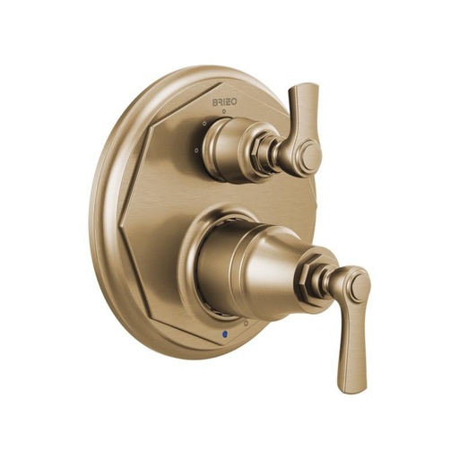 [BRI-T75P560-GL] Brizo T75P560-GL Rook Pressure Balance Valve 3 Function Diverter Trim Luxe Gold