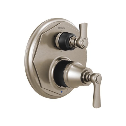 [BRI-T75P660-NKBL] Brizo T75P660-NKBL Rook Pressure Balance Valve 6 Function Diverter Trim Luxe Nickel Matte Black