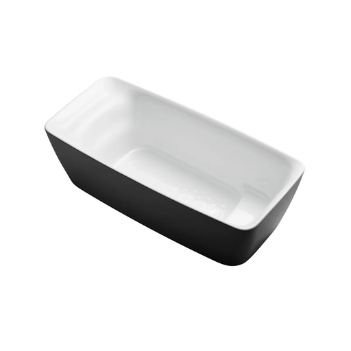[TOTO-PJY1724PWEU#TBL] TOTO PJY1724PWEU#TBL Flotation Freestanding Square Bathtub Matte Black Gloss White