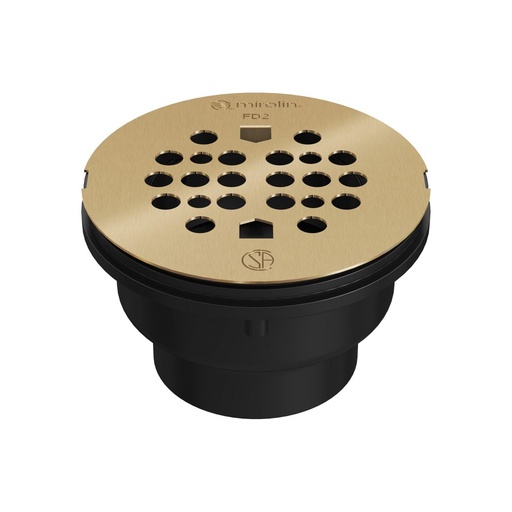 [MIR-GR-FD2-CZ] Mirolin GR-FD2-CZ Round Drain Grate Gold