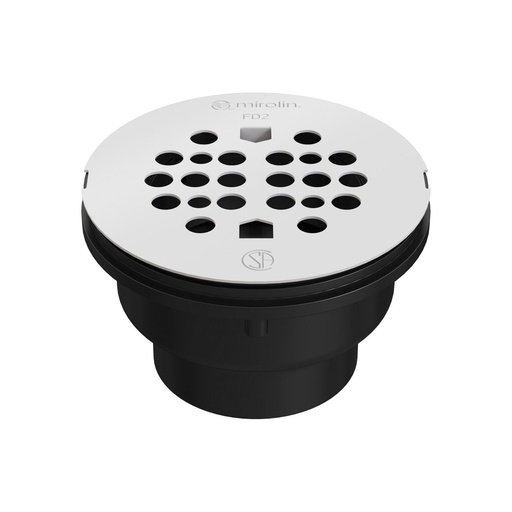 [MIR-GR-FD2-WH] Mirolin GR-FD2-WH Round Drain Grate White