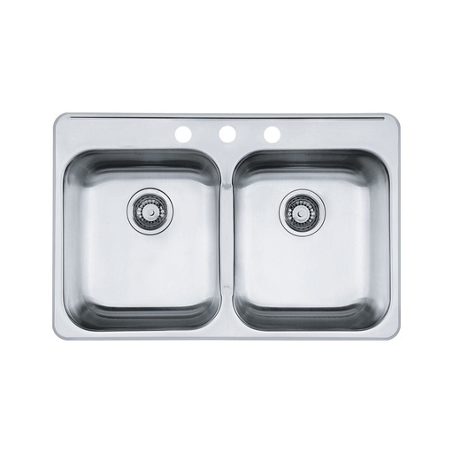 [KIN-RDL5279-3] Kindred RDL5279-3 Reginox Tm 20G Ss Dbl 3Hole
