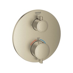 [GRO-24107EN0] Grohe 24107EN0 Grohtherm Single Function 2 Handle Thermostatic Trim Brushed Nickel