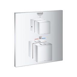 [GRO-24158000] Grohe 24158000 Grohtherm Cube Dual Function 2 Handle Thermostatic Trim Chrome