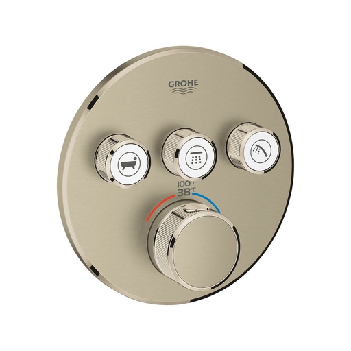 [GRO-29138EN0] Grohe 29138EN0 Grohtherm SmartControl Triple Function Thermostatic Trim And Module Brushed Nickel