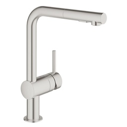 [GRO-30300DC0] Grohe 30300DC0 Minta Single Handle Pull Out Kitchen Faucet Super Steel