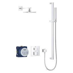 [GRO-34747000] Grohe 34747000 Grohtherm Cube Shower Set with Euphoria Cube Chrome