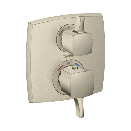 [HAN-15728821] Hansgrohe 15728821 Ecostat Classic Thermostatic Trim Volume Control Diverter Brushed Nickel