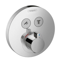 [HAN-15743001] Hansgrohe 15743001 ShowerSelect Thermostatic 2 Function Trim Round Chrome