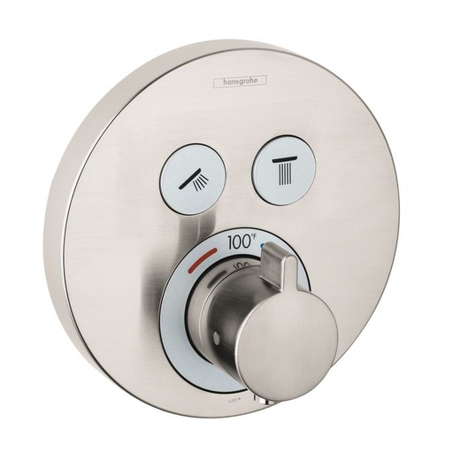 [HAN-15743821] Hansgrohe 15743821 Hansgrohe ShowerSelect Thermostatic 2 Function Trim Round Brushed Nickel