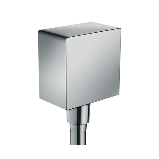[HAN-26455001] Hansgrohe 26455001 FixFit Wall Outlet Square With Check Valves Chrome