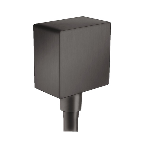 [HAN-26455341] Hansgrohe 26455341 Square Wall Outlet With Check Valves Brushed Black Chrome