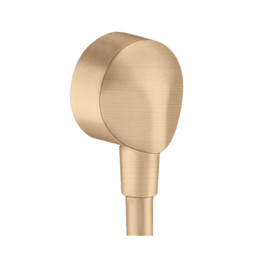 [HAN-27458143] Hansgrohe 27458143 FixFit Wall Outlet Round with Check Valves Brushed Bronze