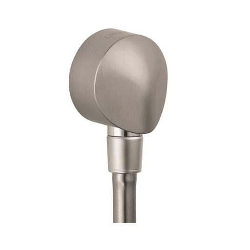 [HAN-27458823] Hansgrohe 27458823 FixFit Wall Outlet Round with Check Valves Brushed Nickel
