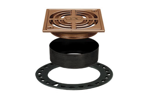 [SCH-KD4GRKAKGB] Schluter KD4GRKAKGB Kerdi-Drain Grate Kit 4" Brushed Copper