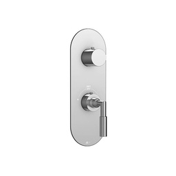 [AQB-R9275PC] Aquabrass R9275 Geo Round Trim Set For Thermostatic Valve 12123 2 Way 1 Function At A Time Polished Chrome