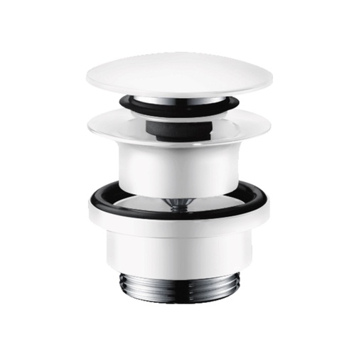 [HAN-50100701] Hansgrohe 50100701 Push Open Sink Drain with Overflow Matte White