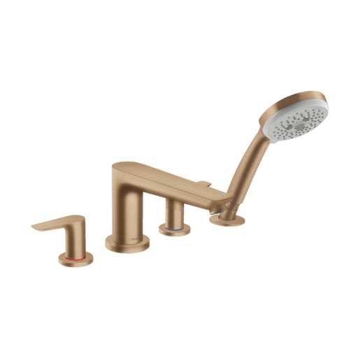 [HAN-71744141] Hansgrohe 71744141 Talis E 4-Hole Roman Tub Set Trim With 1.8 Gpm Handshower Brushed Bronze