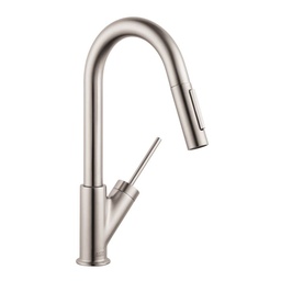 [HAN-10824801] Hansgrohe 10824801 Axor Starck Higharc Prep Kitchen Faucet Steel Optik