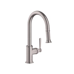 [HAN-16581801] Hansgrohe 16581801 Axor Montreux Pull Down Kitchen Faucet Steel Optic