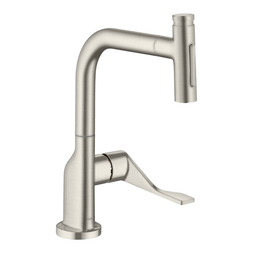 [HAN-39863801] Hansgrohe 39863801 Axor Citterio Select 2 Spray Kitchen Faucet Pull Out Steel Optic