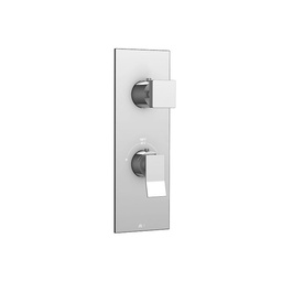 [AQB-S9376BN] Aquabrass S9376 Chicane Square Trim Set For Thermostatic Valve 12123 3 Way 1 Function At A Time Brushed Nickel