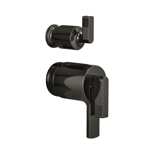 [BRI-HL7506-BNX] Brizo HL7506-BNX Kintsu Thermostatic Integrated Diverter Trim Lever Handles Brilliance Black Onyx