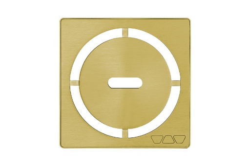 [SCH-KDIF4GRKEBCGD8] Schluter KDIF4GRKEBCGD8 Kerdi-Drain Grate Kit 4" Br Classic Gold Pure