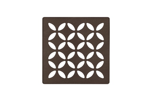[SCH-KDIF4GRKTSOBD5] Schluter KDIF4GRKTSOBD5 Kerdi-Drain Grate Kit 4" Bronze Floral
